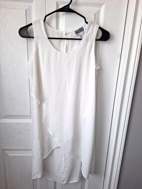 Joseph Ribkoff Long White Flowy Tunic Blouse